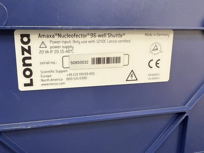 USED Lonza Amaxa Nucleofector 96-well Shuttle