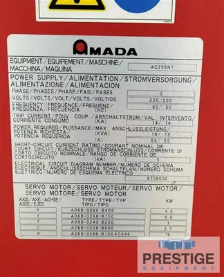 USED 2008 AMADA AC255NT