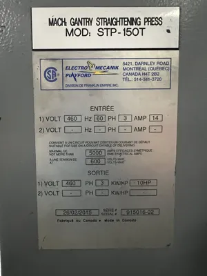 2015 PRESSMASTER GSP-150T / 68 PRESSES, STRAIGHTENING | T.R. Wigglesworth Machinery Co. (13)