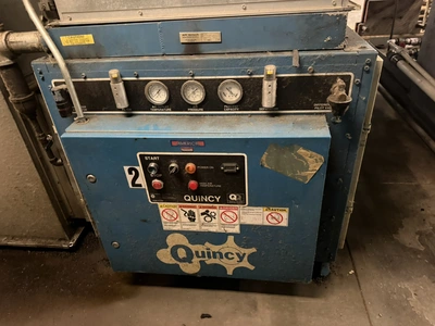 (1) Quincy, model QMA75ATA31G, air compressor, S/N 74578, with push button start and stop controls, ...