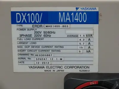 Yaskawa Motoman Electrical Enclosure 900x800x600mm Freestanding Cabinet