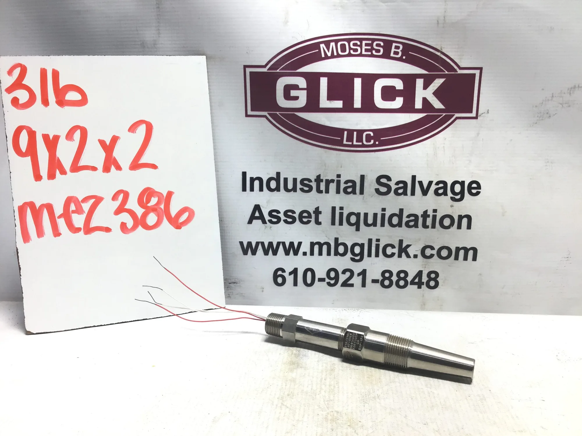 ROSEMOUNT SENSOR PROBE MODEL #0068P2110040201265508