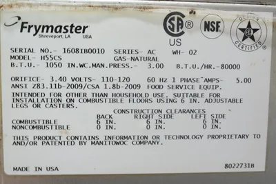 Used 2016 _UNKNOWN_ HD50CS Cookers / Coolers / Fryers Texas US | OBR Equipment #1326078