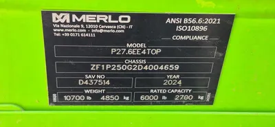 Used 2025 MERLO P276 Telehandlers Ontario CA | Platinum Group #1352827