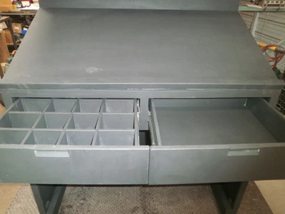 Custom Black Design Workbench Design Furniture. Re-purpose  47 1/2" X26" X 95"