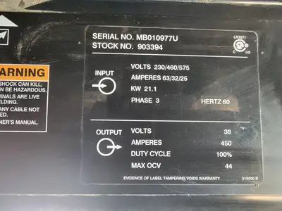 USED MILLER DELTAWELD 452