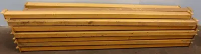 QTY. 26. PALLET BEAMS 98 &frac34;" X 4 1/8" YELLOW...