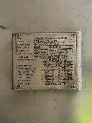 1998 PSV 4000 Litre Stainless Steel Reactors & Kettles | Perry Equipment (6)