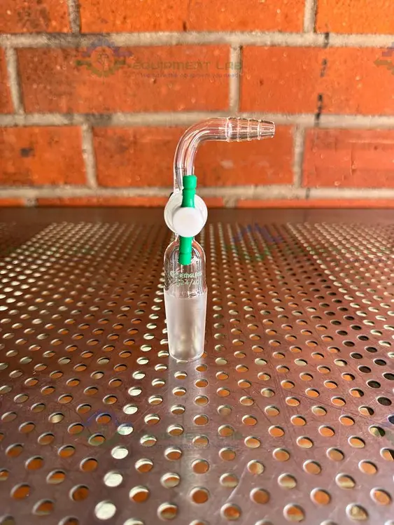 Used CHEMGLASS FLOW CONTROL ADAPTER, 90 DEGREE, 24/40 INNER JOINT, W/ PTFE STOPCOCK Glassware - Other California US | Equipment Lab #1411869