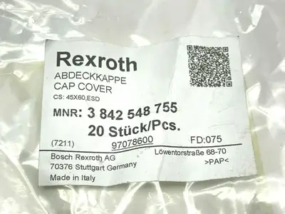 3 842 548 755 | Bosch Rexroth 3842548755 Cover Cap 45X60 PKG OF 20 - New