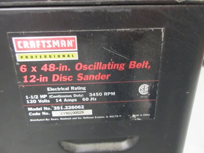 Used CRAFTSMEN 351-226062 Grinders (misc) Minnesota US | Machinesused.com #1281211