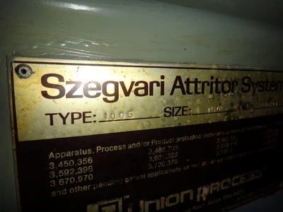 100 Gallon Szegvari Attritor System