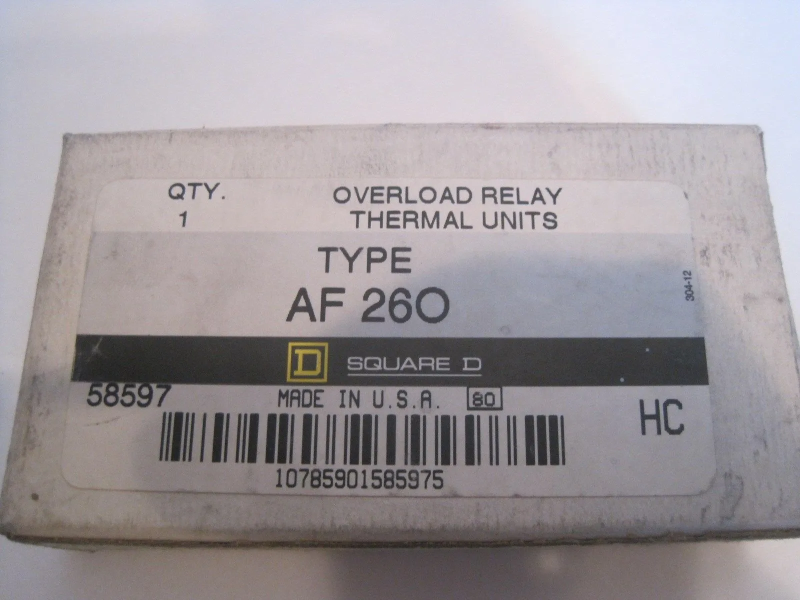 2 NEW SQUARE D AF-260 OVERLOAD RELAY THERMAL UNIT AF260