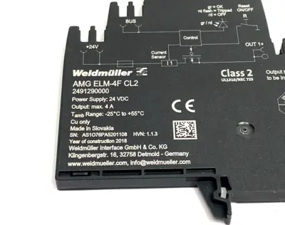 USED WEIDMULLER 2491290000, AMG ELM-4F CL2