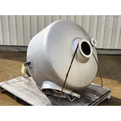 Used Stainless Steel Cone Bottom Hopper Bin 30 Cu/Ft
