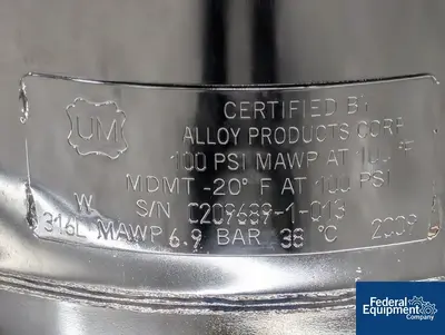 USED Alloy Products Alloy Products Pressure Waster, S/S