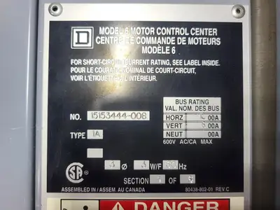 USED SQUARE D MODEL 6