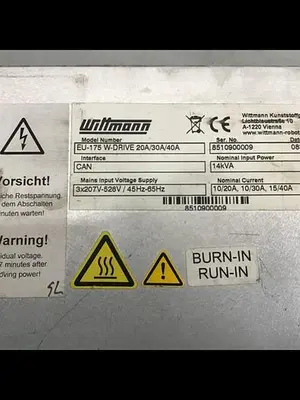 USED WITTMANN EU-175 W-DRIVE 20A/30A/40A