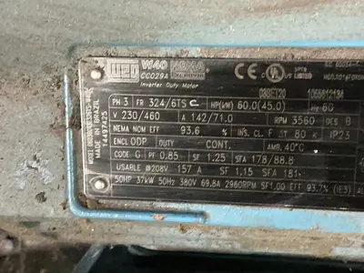Used 2008 QUINCY COMPRESSOR QSLP60 Rotary Screw & Sliding Vane Air Compressors Ohio US | HGR 24 #1787408