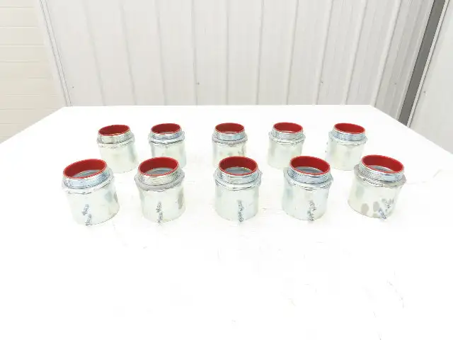 TC727A Steel City 2-1/2" EMT Conduit Box Adaptor Connector Insulated Lot of 10