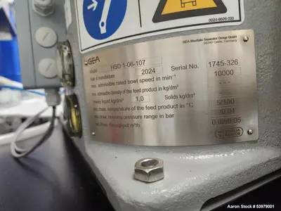 USED GEA-NIRO GEA HSD-01-06