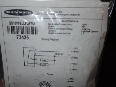 New | in-Stock BANNER QS18VP6LLPQPMA Photoelectric Sensors Ohio US | HGR 24 #1069665