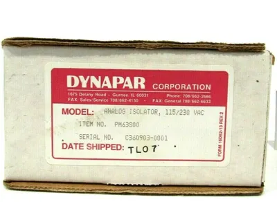 NEW DYNAPAR PM63S00 ANALOG ISOLATOR 115/230 VAC