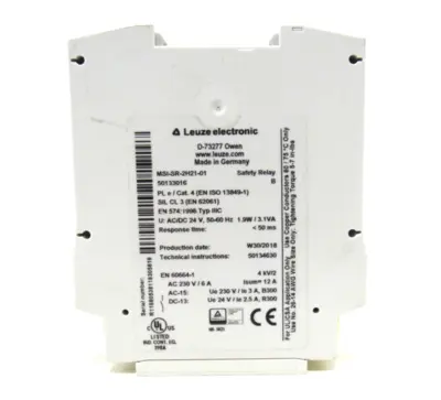 USED LEUZE MSI-SR-2H21 SAFETY RELAY MSISR2H21