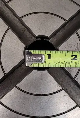 4 JAW LATHE CHUCK, 7-3/4" DIAMETER, 1-1/4" THROUGH HOLE