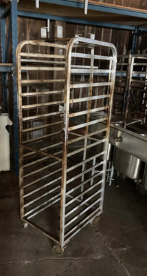 142-1191 C Lift Aluminum Single Rack Oven Cart Rack