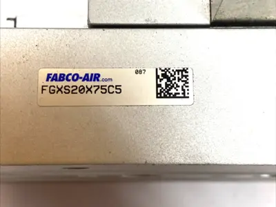 Used Fabco‑Air Guided Air Cylinder 20mm Bore 75mm Stroke Pneumatic Cylinders Michigan US | Maverick Industrial Sales #1402038