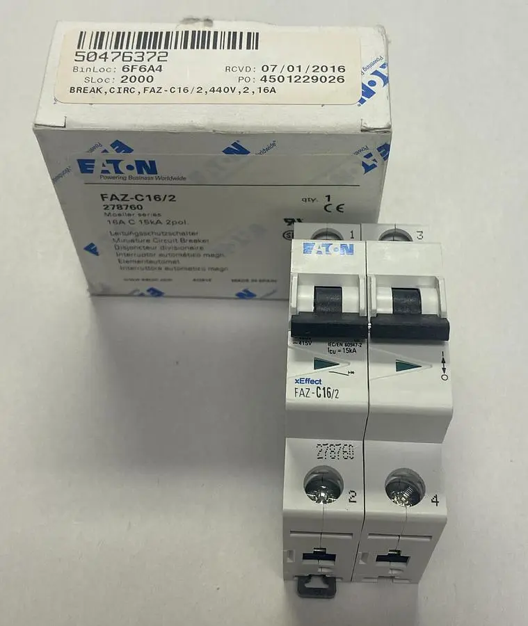 Used EATON FAZ-C16/2 Miscellaneous Equipment (Electrical & Power) | Surplus Asset Holdings #1190977