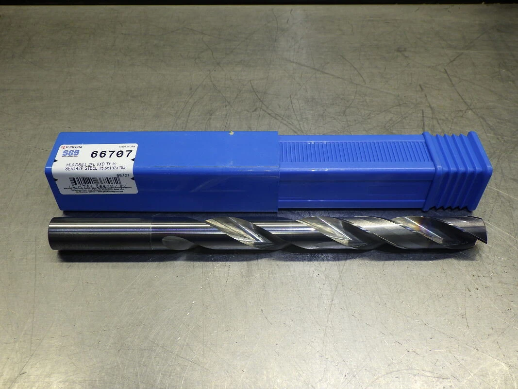 Kyocera / SGS 15.8mm Coolant Thru 8xD Carbide Drill 16mm Shank 66707 (LOC3263B)
