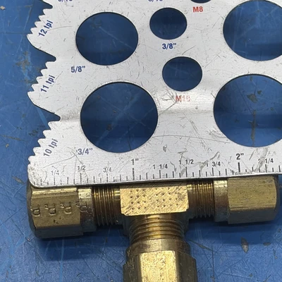 (7) Brass Tee Fittings 3/8 OD NNB Fast 🇺🇸 Shipping + Warranty