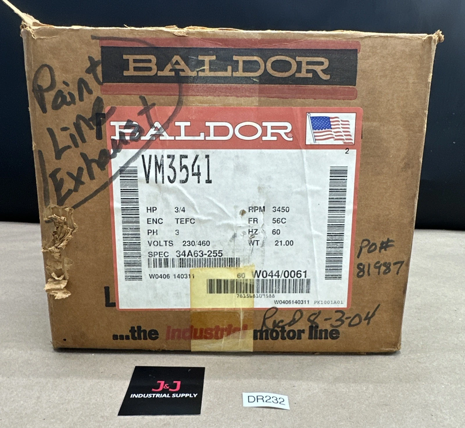 New | in-Stock Baldor VM3541 A.C. Motors Indiana US | J&J Industrial Supply #1542794