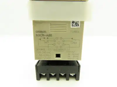 Omron H3CR-A8E Solid-State Timer Relay Socket 100-240V 1.2 Sec-300 Hours