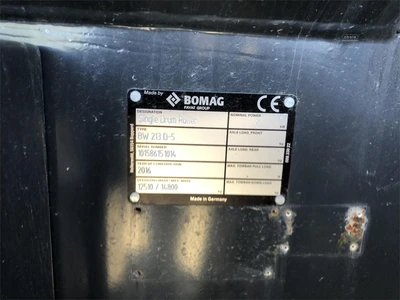 Used 2016 BOMAG BW213D-5 Single Drum Rollers New York US | Abele Tractor #1343139