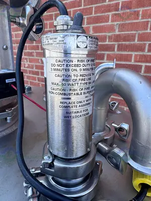 USED ALLEGHENY BRADFORD 174 LITER JACKETED NUTSCHE FILTER / AGITATED DRYER