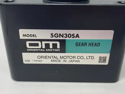 USED ORIENTAL MOTOR GEARHEAD PARALLEL SHAFT, 30:1 RATIO, GN SERIES