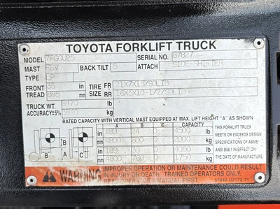 USED 2006 TOYOTA 7FGCU25