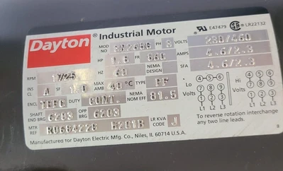 Dayton 5K49SN4117 General Purpose Motors | Amiron Machinery (4)