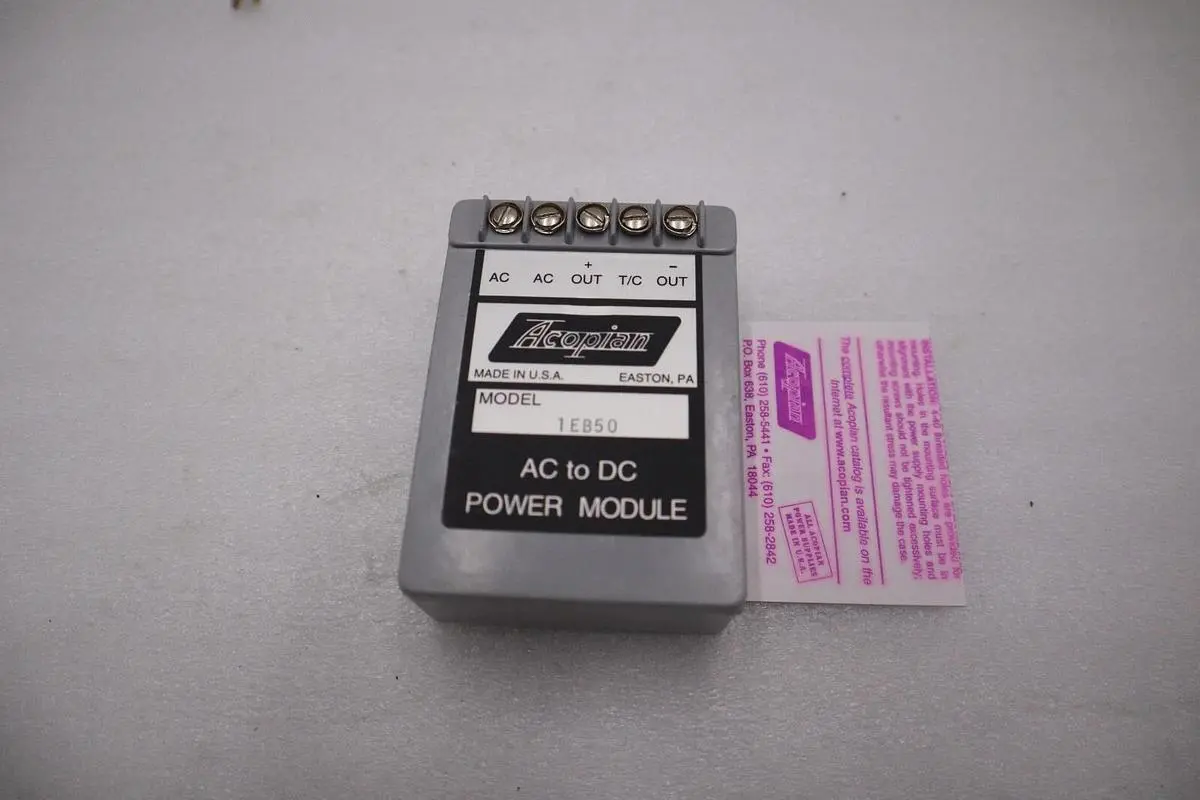 NEW ACOPIAN 1EB50 AC TO DC POWER MODULE STOCK G858A