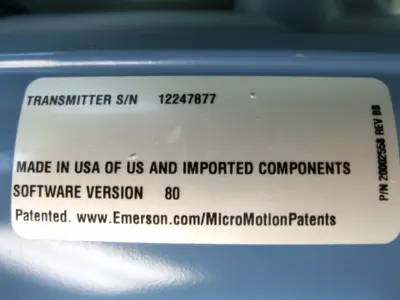 Used Micro Motion 2700 R12 BB AEZCX Sensors New Hampshire US | Bitter End Trading #1452852