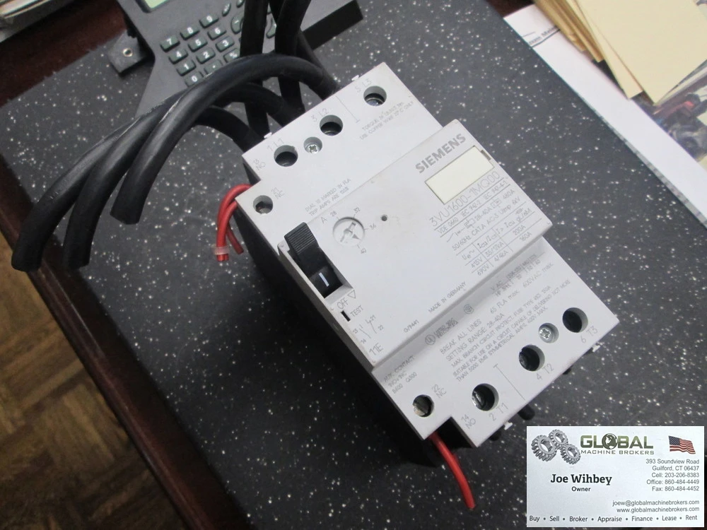 Siemens 3VU1600-1MQ00 208-575V 3Ph 600 VAC Max 40 Amp Electric Motor Starter