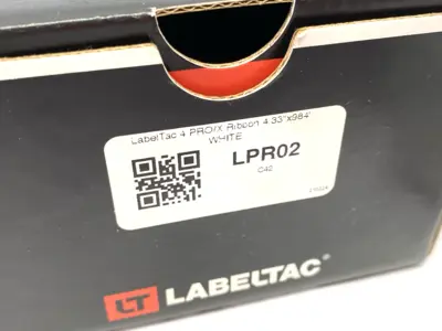 USED LABELTAC PRO MODEL STANDARD PRINT RIBBON 4.33" X 984' ROLL, WHITE