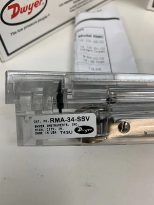 2-Dwyer RMA-34-SSV Wasser Durchflussmesser 0-300cc/Min