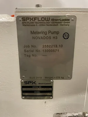 Bran Lubbe SPX Flow NOVADOS H3 Metering Pump 3hp
