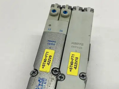 VMPA2-FB-AP-2-1, VMPA2-M1H-G-PI, VMPA2-RP | Festo VMPA2-FB-AP-2-1 Sub Base w/ VMPA2-M1H-G-PI Solenoid Valve VMPA2-RP Cover - Used