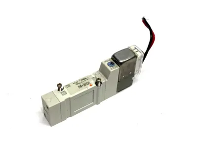 5SY3140-5HD | SMC  Pneumatic Solenoid Valve, DAMAGED PUSH-LOCK, LOT OF 4 - For parts or not working