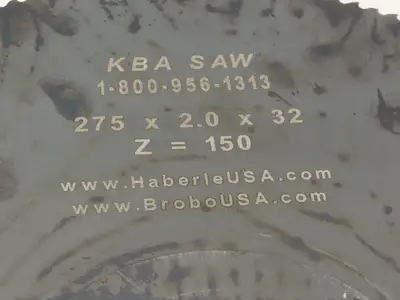 Haberle HSS-DMo5 275x2.0x32 High Speed Saw Blade 275mm x 32mm Bore x 2mm Thick